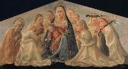 Fra Filippo Lippi Madonna of Humility with Angels and Carmelite Saints oil painting reproduction